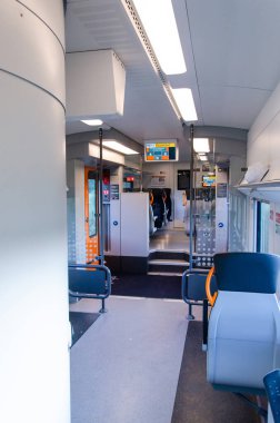 Lippstadt, Almanya - 23 Ağustos 2021: Rhein Ruhr Express (RRX) Siemens iç saha eğitimi.