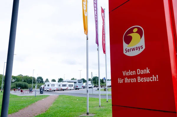 Bielefeld August 2021 Autobahnraststätte Serways Ist Eine Marke Von Tank — Stockfoto
