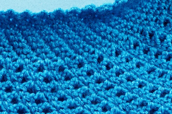 Textura azul del ganchillo . — Foto de Stock