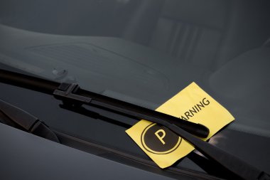 Parking Ticket on Windshield clipart