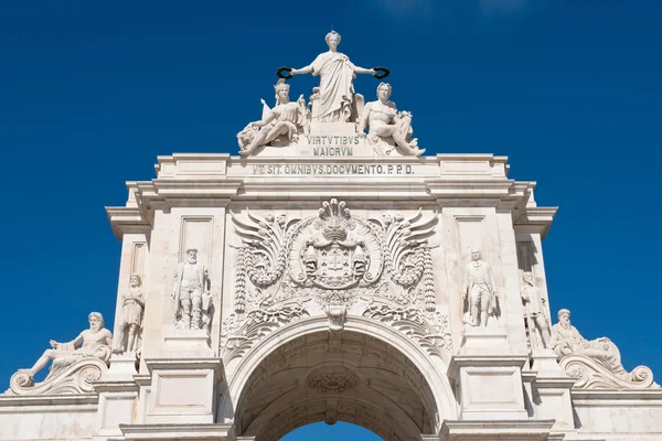 Detail of the Triumphal Arch in Lisbon, Portugal — Stock Photo, Image