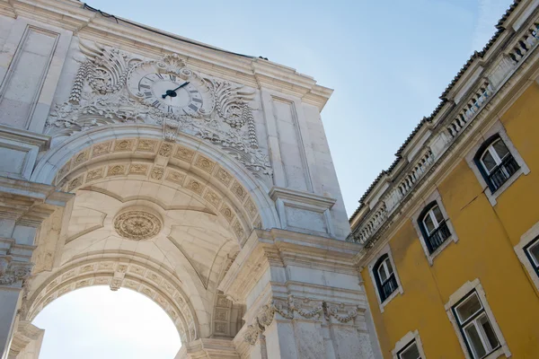 Detail of the Triumphal Arch in Lisbon, Portugal — Stock Photo, Image