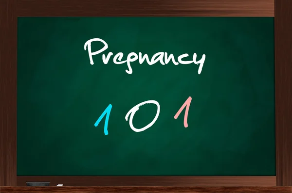 Μαυροπίνακας με εγκυμοσύνη 101 γραμμένο σε αυτό — Φωτογραφία Αρχείου