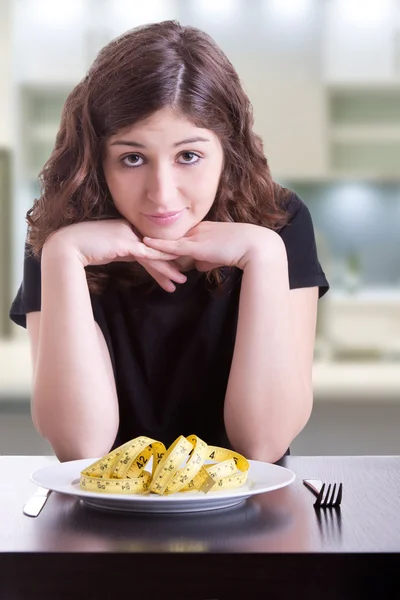 Mulher em uma dieta — Fotografia de Stock