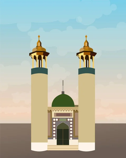 Attractions Shiraz Iran Fars Province Vector Illustration — Stock vektor