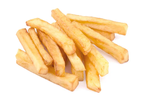 Fransk Stekt Potatis Isolerad Vit Bakgrund Välsmakande Naturliga — Stockfoto