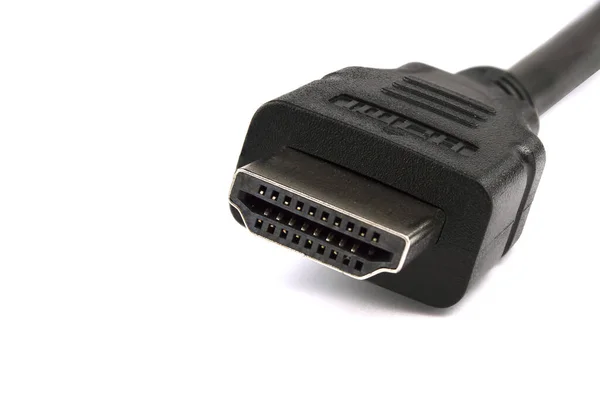 Cabo Hdmi Isolado Fundo Branco Conector Cabo Hdmi — Fotografia de Stock