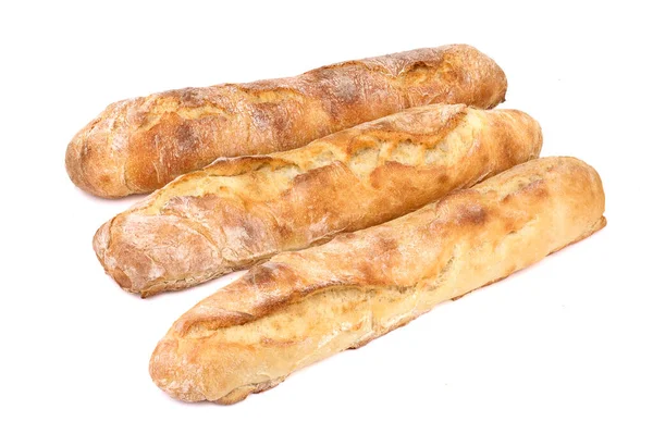 Baguette Bread French Bread Organic Baguette Francese White Background — 스톡 사진