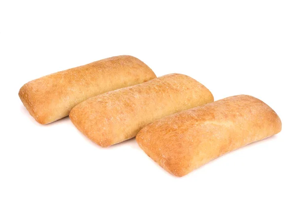 Ciabatta Італійський Хліб Ізольований Білому Тлі — стокове фото