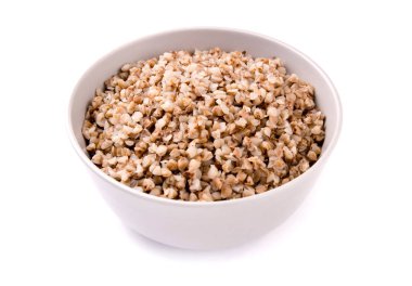 Kaynamış karabuğday. Sağlıklı yiyecekler. Vejetaryen yemeği..