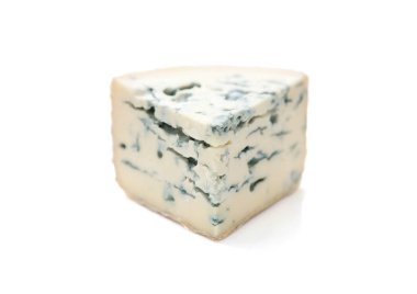 blue cheese isolated on a white background with clipping path and full depth of field.
