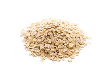 Yulaf ezmesi yığını, kahvaltıda mısır gevreği...