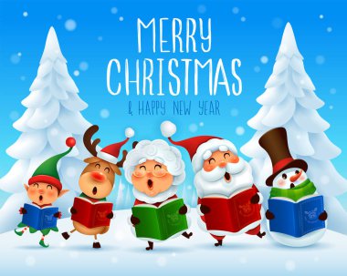Mutlu Noeller! Noel şarkısı. Koro. 