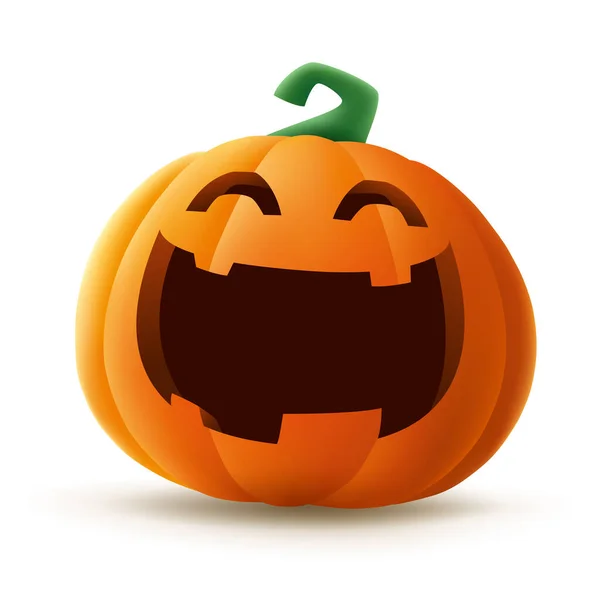 Jack Lantern Halloween Pumpa Med Roliga Ansiktsuttryck Isolerad — Stock vektor