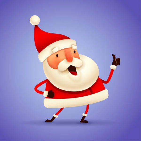 Santa Claus Mostrando Pulgar Hacia Arriba — Vector de stock