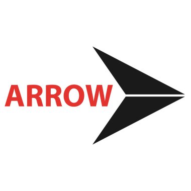 Ok işaretçisi, soyut ok işaretçisi beyaz arkaplanda izole edildi. Vektör, karikatür çizimi. Vektör.