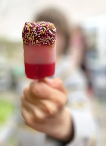 Läcker Dessert Med Och Frukt Sommaren Amsterdam — Stockfoto