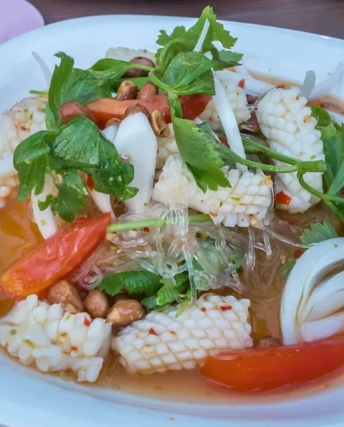 Spicy seafood salad — Stock Photo, Image