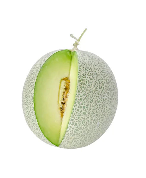 Grüne Melone auf weiß — Stockfoto