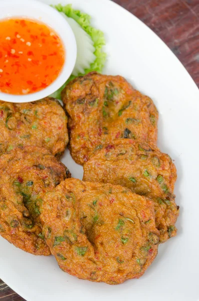 Deep fried shrimp cakes — Stock Photo, Image