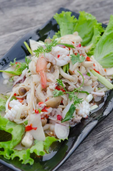 Spicy seafood salad — Stock Photo, Image