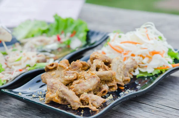 Chitterlings de cerdo fritos — Foto de Stock