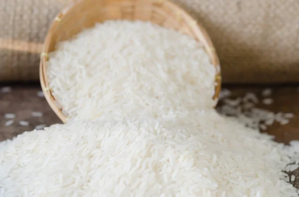 Cereali di riso bianco — Foto Stock