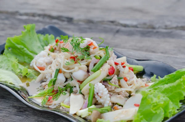 Spicy seafood salad — Stock Photo, Image