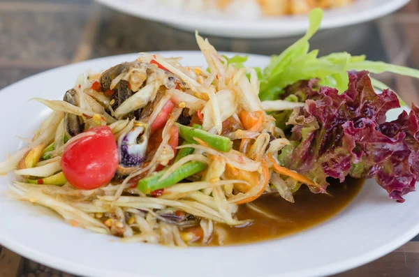 Ensalada de papaya picante — Foto de Stock