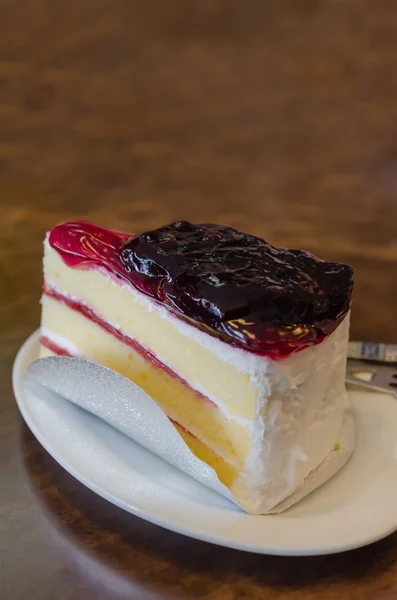 블루베리 치즈 케이크 — 스톡 사진