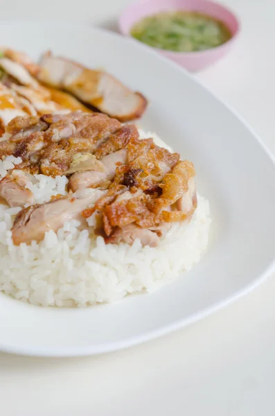 Pollo frito con arroz — Foto de Stock