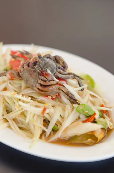 Spicy papaya salad with crab — Stock Photo, Image