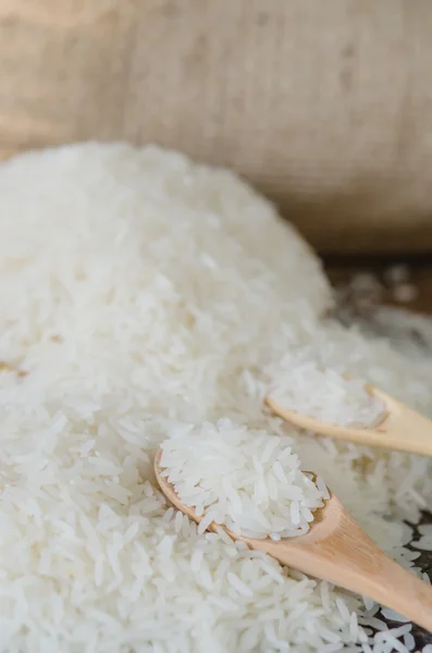 Белое рисовое зерно — стоковое фото