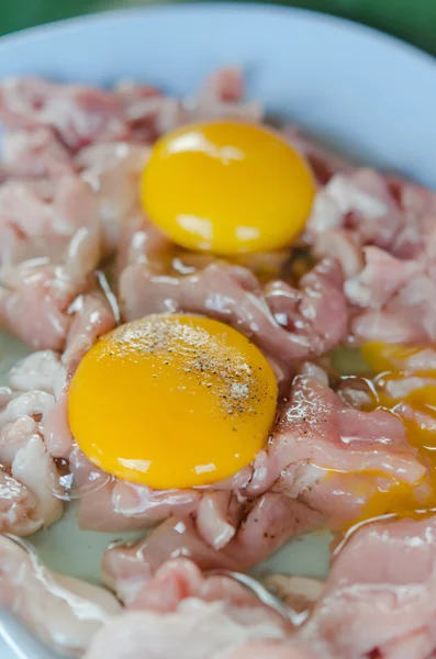 Egg and meat — Stock Photo, Image