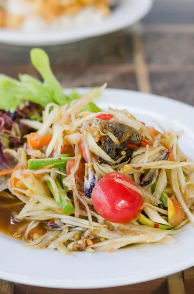 Spicy papaya salad — Stock Photo, Image