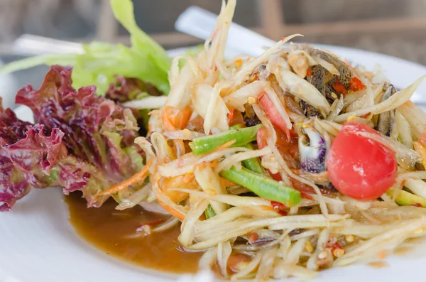 Spicy papaya salad — Stock Photo, Image