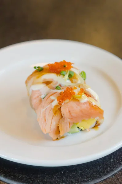 Salmon roll sushi — Stock Photo, Image