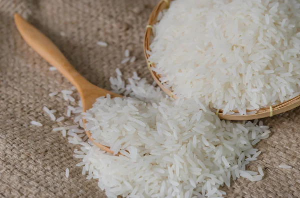 Grãos de arroz branco — Fotografia de Stock