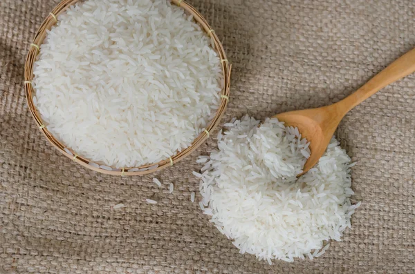 White rice grains — Stock Photo, Image