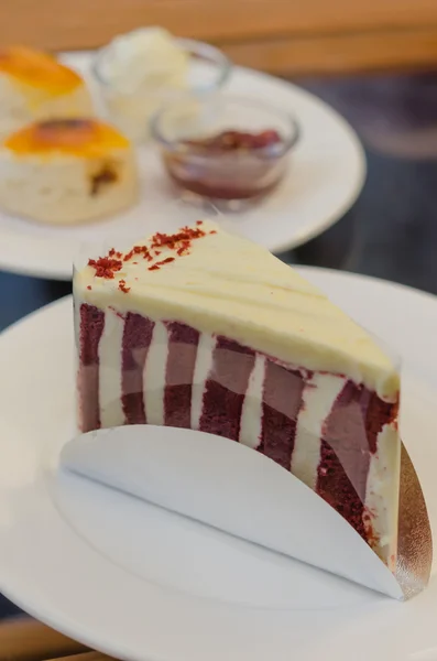 ブルーベリーのチーズケーキ — ストック写真