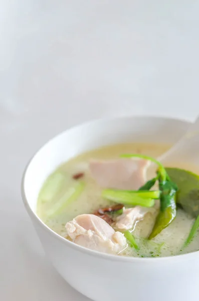 Thai chicken soup in coconut milk — Stock Image Thai chicken soup in coconut milk Stock Photo