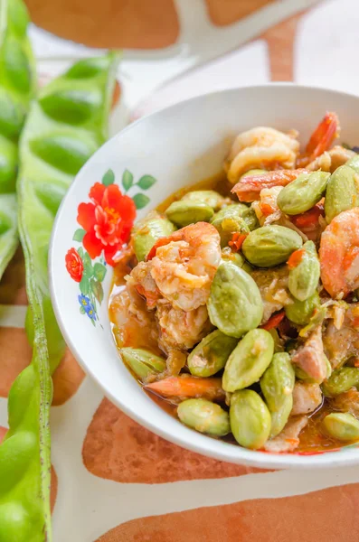 Stir-fried stink bean — Stock Photo, Image