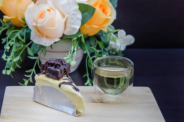 ブラウニー チーズ ケーキ デザート — ストック写真