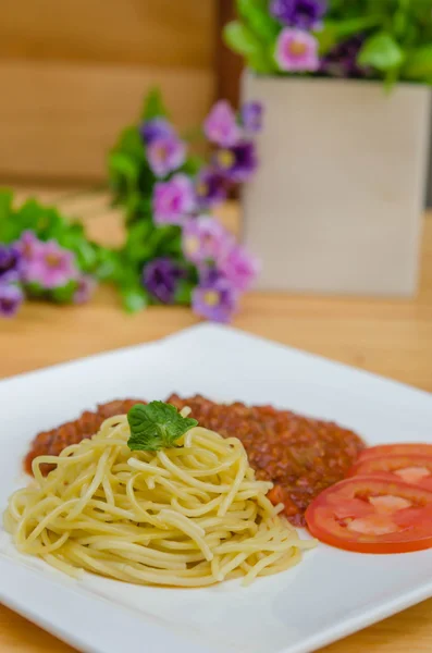 Спагетті bolognese їжі — стокове фото