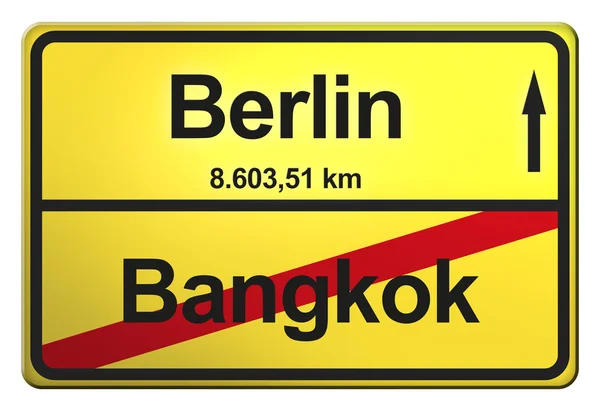 Yellow Sign from Germany — Stock Photo, Image