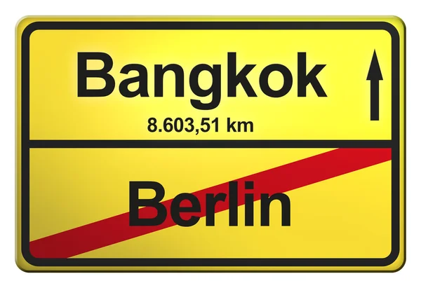 Yellow Sign from Germany — Stock Photo, Image