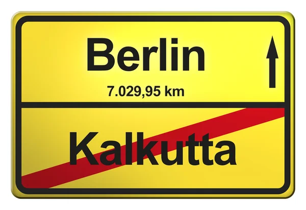 Yellow Sign from Germany — Stock Photo, Image