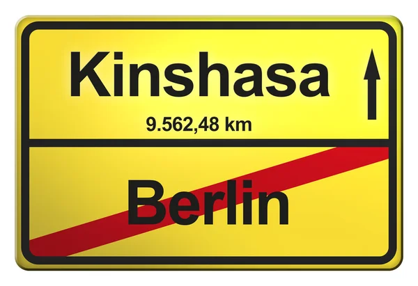 Yellow Sign from Germany — Stock Photo, Image