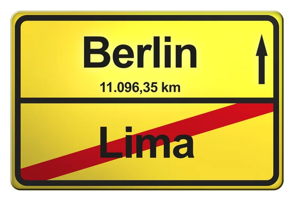 Yellow Sign from Germany — Stock Photo, Image