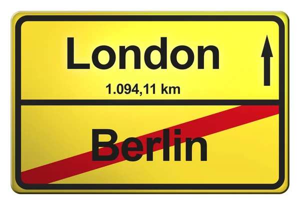 Yellow Sign from Germany — Stock Photo, Image